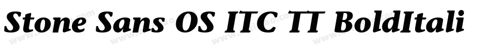Stone Sans OS ITC TT BoldItalic字体转换